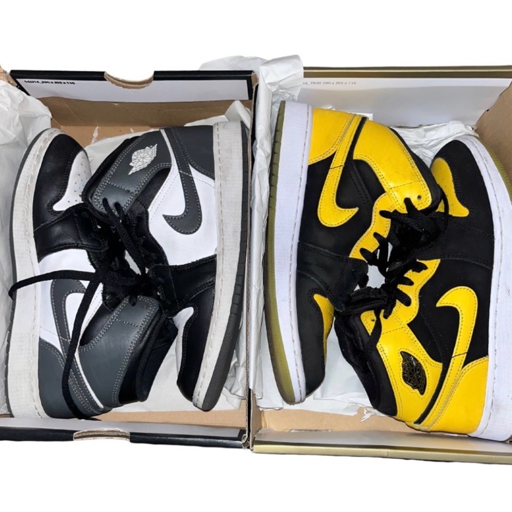 2 for 1 Jordan 1s Black and Yellow High-Top Sneakers (re-sell bundles)